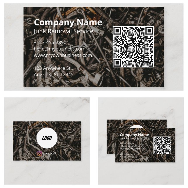 Cartão De Visita Serviço de remoção de lixo profissional (Professional Junk Removal Service Business Card
)