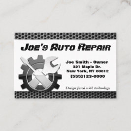 Cartão De Visita Serviço de Reparação de Motor Mecânico Automático