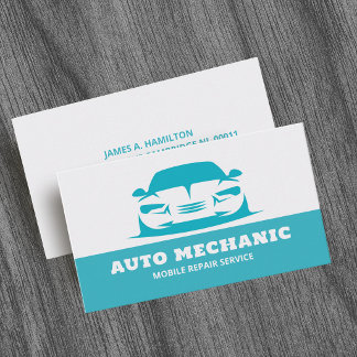Cartão De Visita Serviço de Reparo Automotivo de Mecânico de Automó