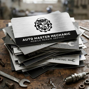 CARTÃO DE VISITA SERVIÇO DE REPARO AUTOMOTIVO MECÂNICO DE CARROS