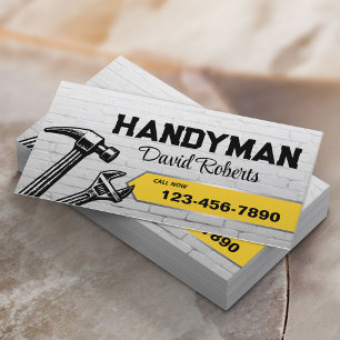 Cartão De Visita Serviço de Reparo e Manutenção de Casa do Handyman