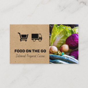 Cartão De Visita Serviço de restauração Entrega Comida Chef