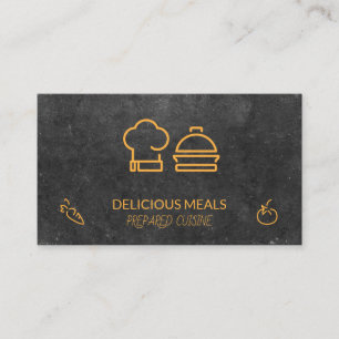 Cartão De Visita Serviço de restauração Indústria Comida Chef
