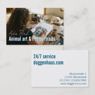 Cartão De Visita Serviço de Retratos de Animais de Estimação