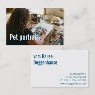 Cartão De Visita Serviço de Retratos de Animais de Estimação