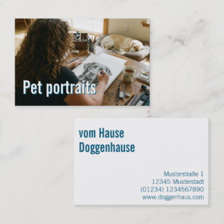 Cartão De Visita Serviço de Retratos de Animais de Estimação