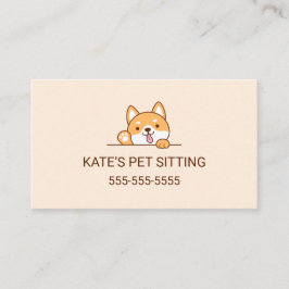 Cartão De Visita Serviço de Sessão de Cachorro Chiba Inu Corgi