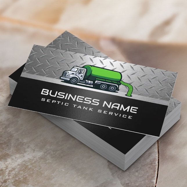 Cartão De Visita Serviço de Tanque Septicótico Profissional Moderno (Criador carregado)