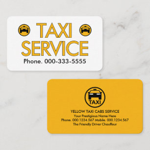 Cartão De Visita Serviço de Táxi Carro de Táxi Condução