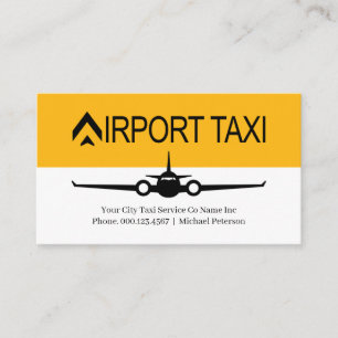 Cartão De Visita Serviço de Táxi de Aeroporto de Avião