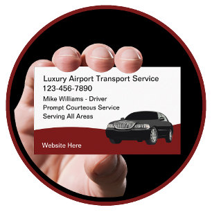 Cartão De Visita Serviço de Táxi de Transporte de Luxo para Aeropor