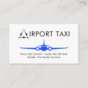 Cartão De Visita Serviço de Táxi do Aeroporto do Avião Letra-A