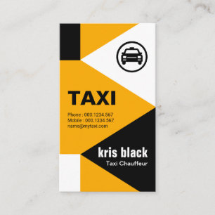 Cartão De Visita Serviço de táxis de triângulos modernos Elegant