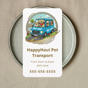 Cartão De Visita Serviço de Transporte Veterinário Táxi de Pet Chau