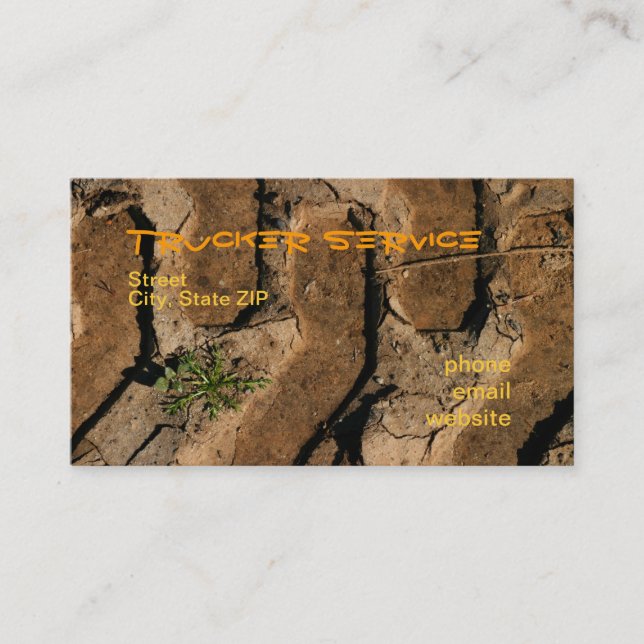 Cartão De Visita Serviço do camionista (Frente)