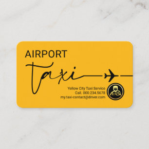 Cartão De Visita Serviço Especial de Táxi de Avião