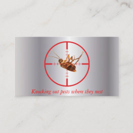 Cartão De Visita Serviço inoperante de prata 2 da praga da barata