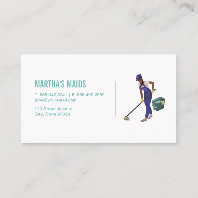 Cartão De Visita Serviço Maid (Frente)