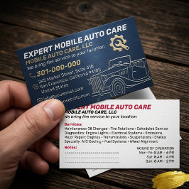 Cartão De Visita Serviço Mecânico de Reparo Automático e Especialis