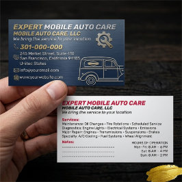 Cartão De Visita Serviço Mecânico de Reparo Automático e Especialis