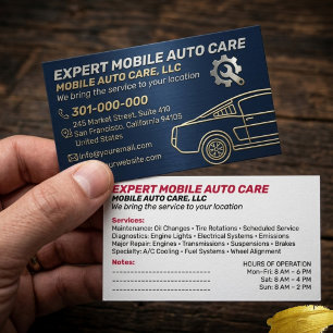 Cartão De Visita Serviço Mecânico de Reparo Automotivo e Especialis