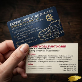 Cartão De Visita Serviço Mecânico de Reparo Automotivo e Especialis