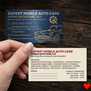 Cartão De Visita Serviço Mecânico de Reparo Automotivo e Especialis