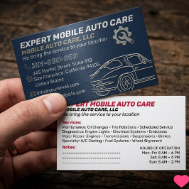 Cartão De Visita Serviço Mecânico de Reparo Automotivo e Especialis