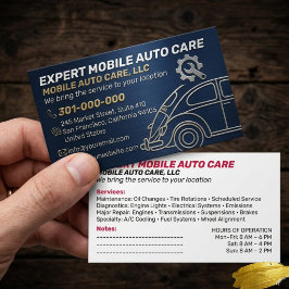 Cartão De Visita Serviço Mecânico de Reparo Automotivo e Especialis