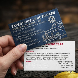 Cartão De Visita Serviço Mecânico de Reparo Automotivo e Especialis