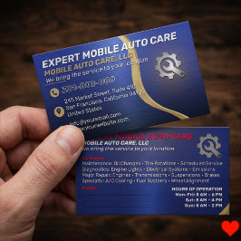 Cartão De Visita Serviço mecânico personalizado | Reparo de ar cond