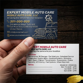 Cartão De Visita Serviço Mecânico Reparo Automático e Especialista 