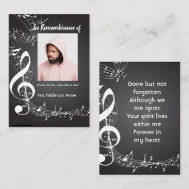 Cartão De Visita Serviço Memorial Convidar Notas de Música