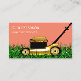 Cartão De Visita Serviço Moderno de Corte de Grama de Jardinagem de