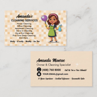 Cartão De Visita Serviço Personalizado de Limpeza de Casa