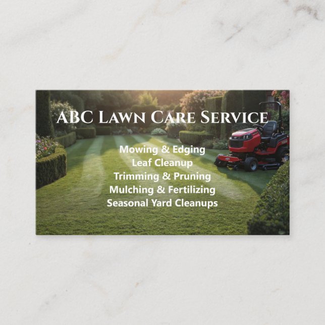 Cartão De Visita Serviço Premium Lawnpro (Frente)