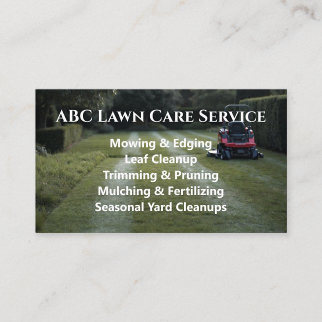 Cartão De Visita Serviço Premium Lawnpro (Frente)