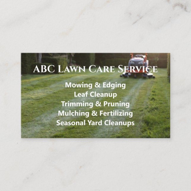 Cartão De Visita Serviço Premium Lawnpro (Frente)