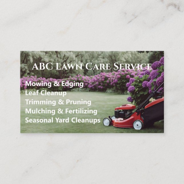 Cartão De Visita Serviço Premium Lawnpro (Frente)