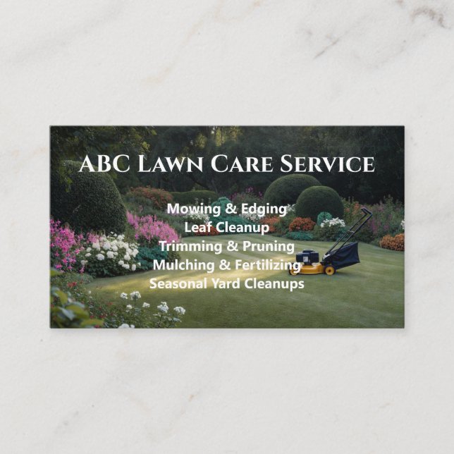 Cartão De Visita Serviço Premium Lawnpro (Frente)