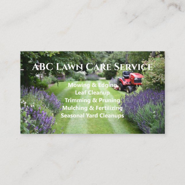 Cartão De Visita Serviço Premium Lawnpro (Frente)