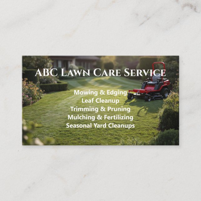 Cartão De Visita Serviço Premium Lawnpro (Frente)