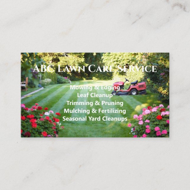 Cartão De Visita Serviço Premium Lawnpro (Frente)