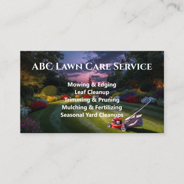 Cartão De Visita Serviço Premium Lawnpro (Frente)