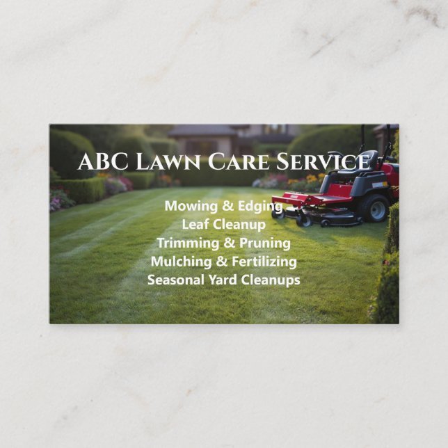 Cartão De Visita Serviço Premium Lawnpro (Frente)