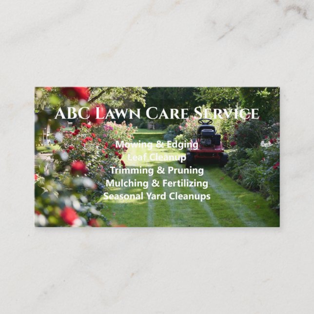 Cartão De Visita Serviço Premium Lawnpro (Frente)