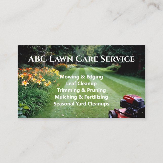 Cartão De Visita Serviço Premium Lawnpro (Frente)