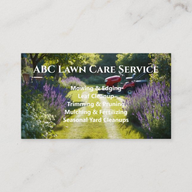 Cartão De Visita Serviço Premium Lawnpro (Frente)