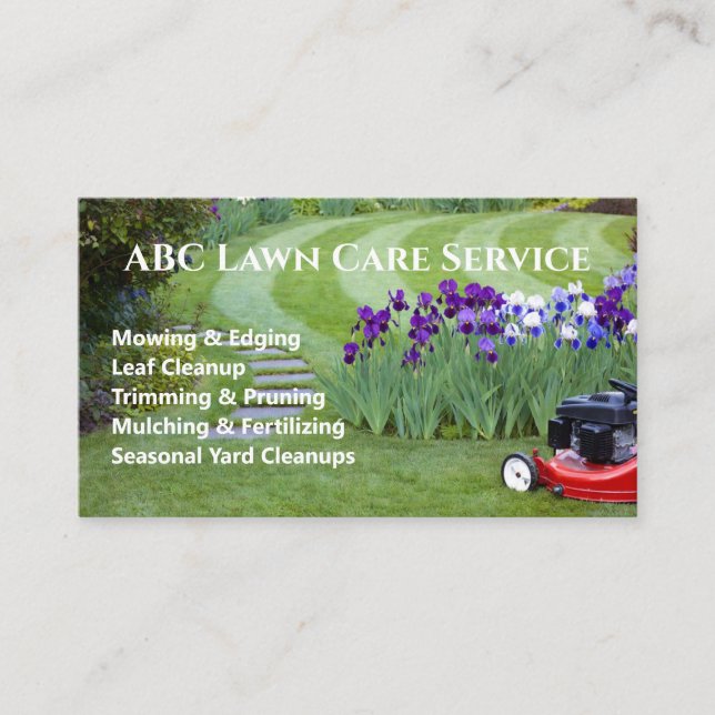 Cartão De Visita Serviço Premium Lawnpro (Frente)