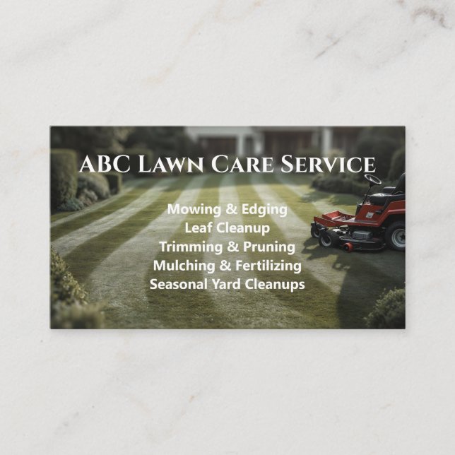Cartão De Visita Serviço Premium Lawnpro (Frente)